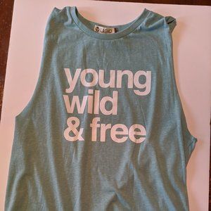 Young Wild and Free Tank NWT Teal